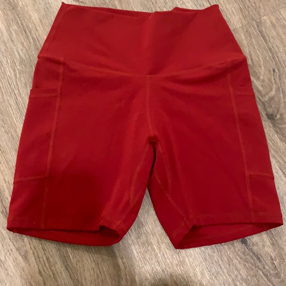 High Waisted Yoga Shorts with pockets